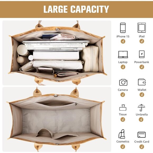 Spacious Puffer Tote for Daily Use Elegant Women’s Handbag with Zipper Closure - Picture 4 of 7